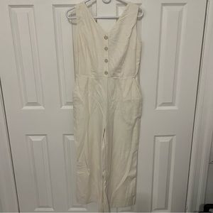 Loft jumpsuit cream color. Size 2